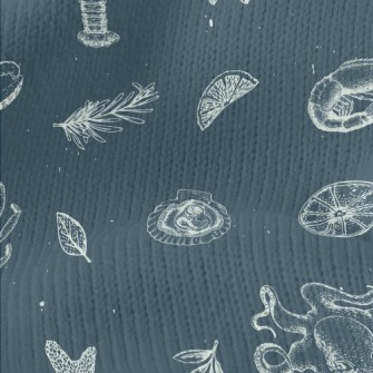 Realistic Hand-drawn Seafood Stretch Jersey