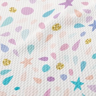 Water Drop Star Sequins Birdseye Piqué