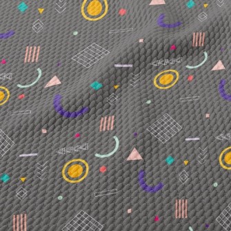 Creative Geometric Shapes Birdseye Piqué