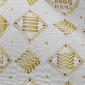 Gold Geometric Square Chiffon
