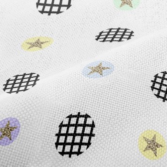 Black And White Circle Stars Performance Linen