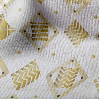 Gold Geometric Square Terry