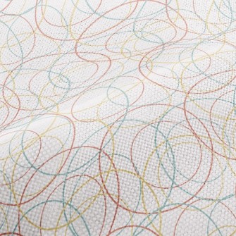 Three Color Crossed Circles Performance Linen