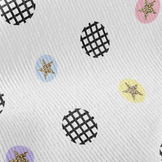 Black And White Circle Stars Standard Corduroy