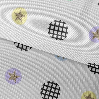 Black And White Circle Stars Waterproof Oxford