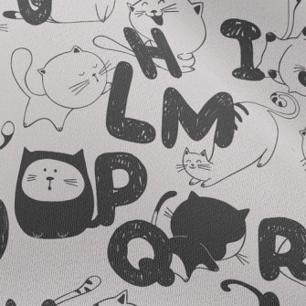 Funny Cat Handwriting In Engli Chiffon