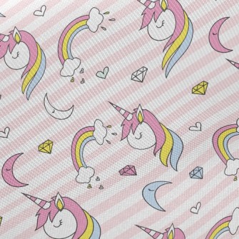Rainbow Unicorn Diamond Twill