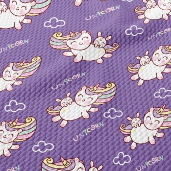 Smiley Unicorn Bunny Birdseye Piqué