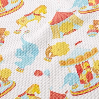 Animal Carousel Birdseye Piqué