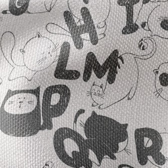 Funny Cat Handwriting In Engli Waterproof Canvas