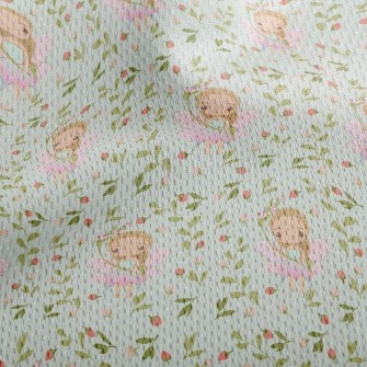 Flower Elf Little Girl Athletic Mesh Flat Back