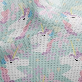 Flower World Unicorn Athletic Mesh Flat Back