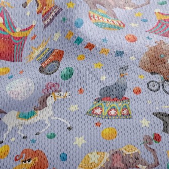 Animal Circus Show Athletic Mesh Flat Back