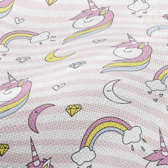 Rainbow Unicorn Diamond Performance Linen