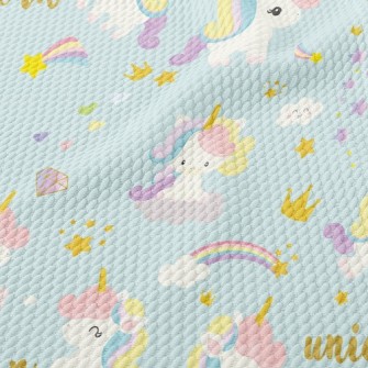 Cute Baby Unicorn Birdseye Piqué