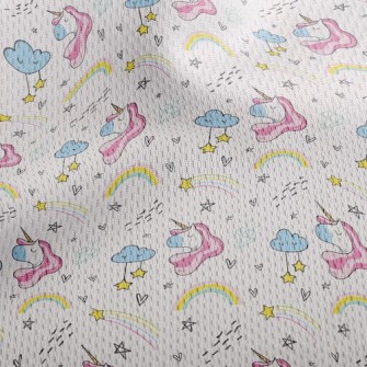 Diamond Proud Unicorn Athletic Mesh Flat Back