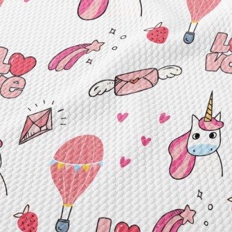 Love Letter Hot Air Balloon Birdseye Piqué