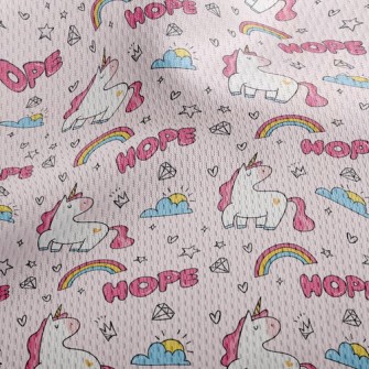 Shining Hope Unicorn Athletic Mesh Flat Back