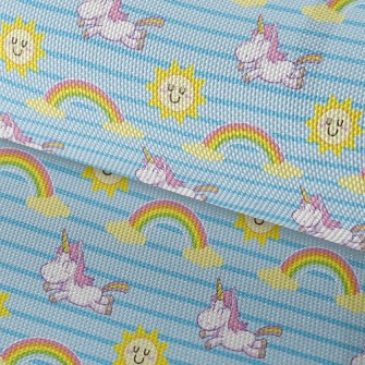 Unicorn Sun Rainbow Waterproof Oxford