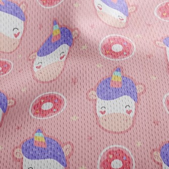 Unicorn Donuts Athletic Mesh Flat Back