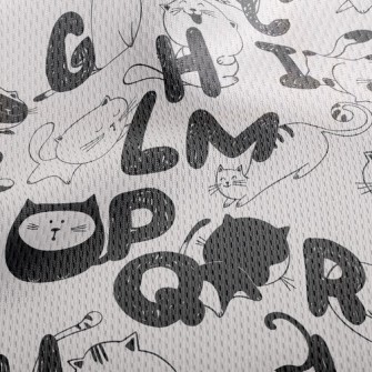 Funny Cat Handwriting In Engli Athletic Mesh Flat Back