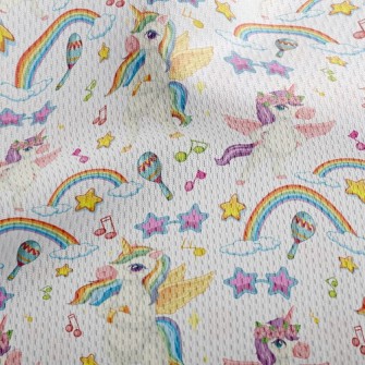 Happy Dancing Unicorn Athletic Mesh Flat Back