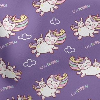 Smiley Unicorn Bunny Stretch Ponte