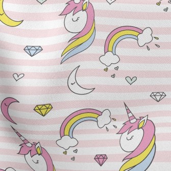 Rainbow Unicorn Diamond Stretch Ponte
