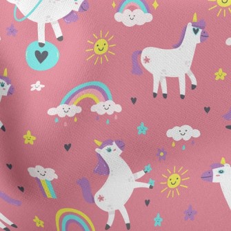 Lively And Active Unicorn Stretch Ponte