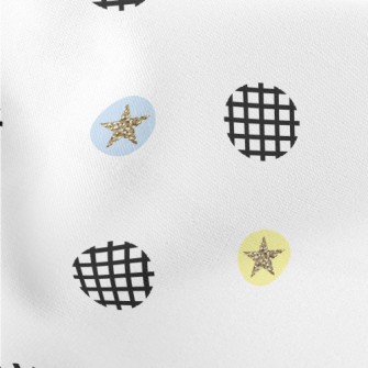 Black And White Circle Stars Stretch Ponte