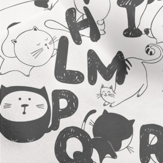 Funny Cat Handwriting In Engli Micro Fleece