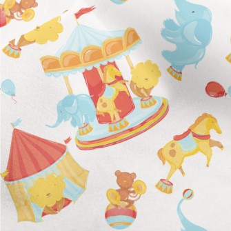Animal Carousel Micro Fleece