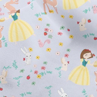 Princess And Animals Picnic Micro Fleece