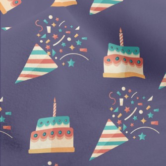 Birthday Colorful Cake Micro Fleece