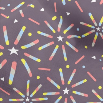 Colorful Star Fireworks Micro Fleece