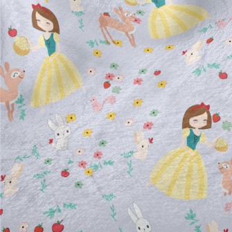 Princess And Animals Picnic Minky