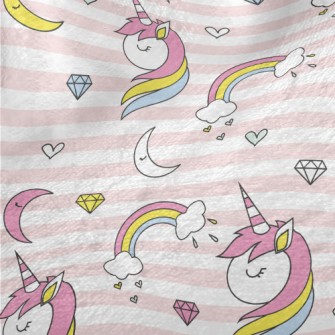 Rainbow Unicorn Diamond Minky