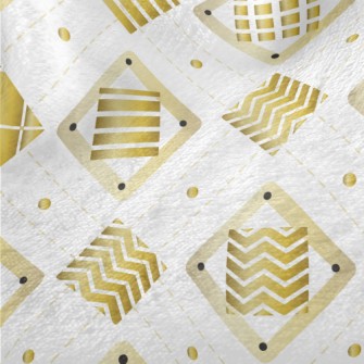 Gold Geometric Square Minky