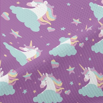 Fantasy Colorful Unicorn Piqué