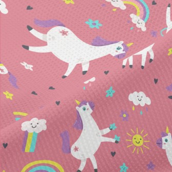 Lively And Active Unicorn Piqué