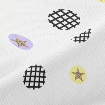 Black And White Circle Stars Piqué