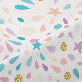Water Drop Star Sequins Piqué