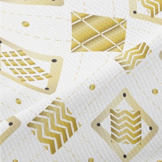 Gold Geometric Square Piqué