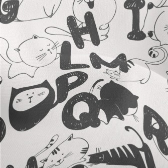 Funny Cat Handwriting In Engli Lightweight Performance Linen