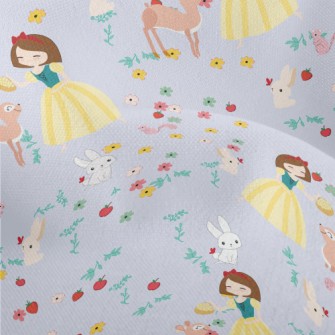 Princess And Animals Picnic Lightweight Performance Linen