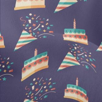 Birthday Colorful Cake Lightweight Performance Linen