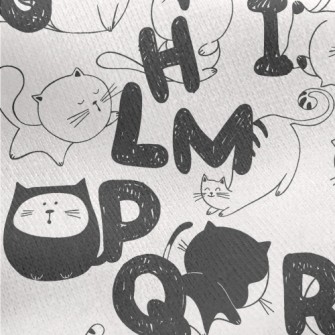 Funny Cat Handwriting In Engli Jersey Backed Fleece