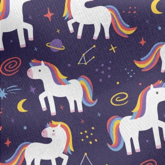 Unicorn And Galaxy Jersey Backed Fleece
