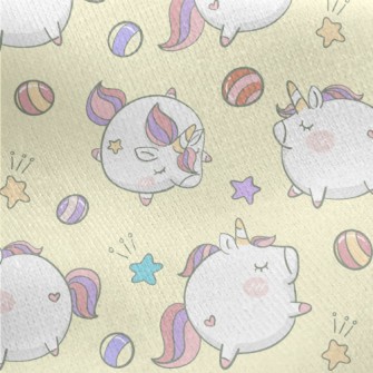 Chubby Unicorn Jersey Backed Fleece