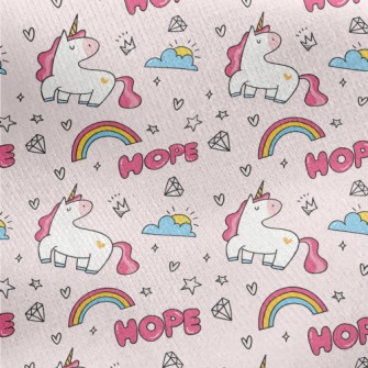 Shining Hope Unicorn Jersey Backed Fleece